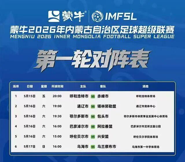 开云体育官方入口-5月15日，“蒙超”将在呼和浩特体育场揭幕！票价亲民，福利超多！